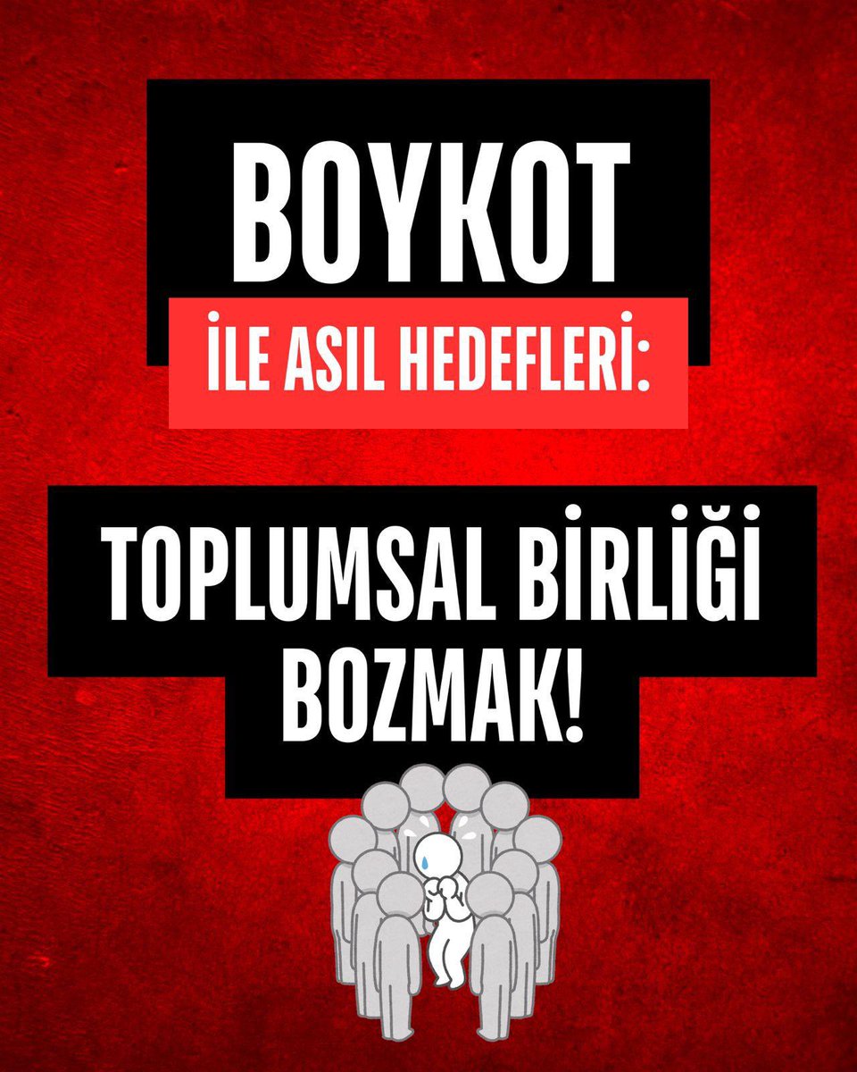 EmreCaliskan_50's tweet photo. Bu boykot çağrısı kendilerince 'masum' gösterilmeye çalışılsa da toplumu fişlemeye yönelik yapılmış tehlikeli bir çağrıdır.

Ne yapacaksınız yarın alışveriş yapacak olan vatandaşlarımıza?

Amacınız nedir?

Yarın yaşanabilecek tüm gerginliklerden başta CHP Genel Başkanı ve bu boykot çağrısı yapan herkes sorumludur! 

Bu 'sosyal bölücülük'ten başka birşey değildir!
 #BoykotDeğilMilliZarar