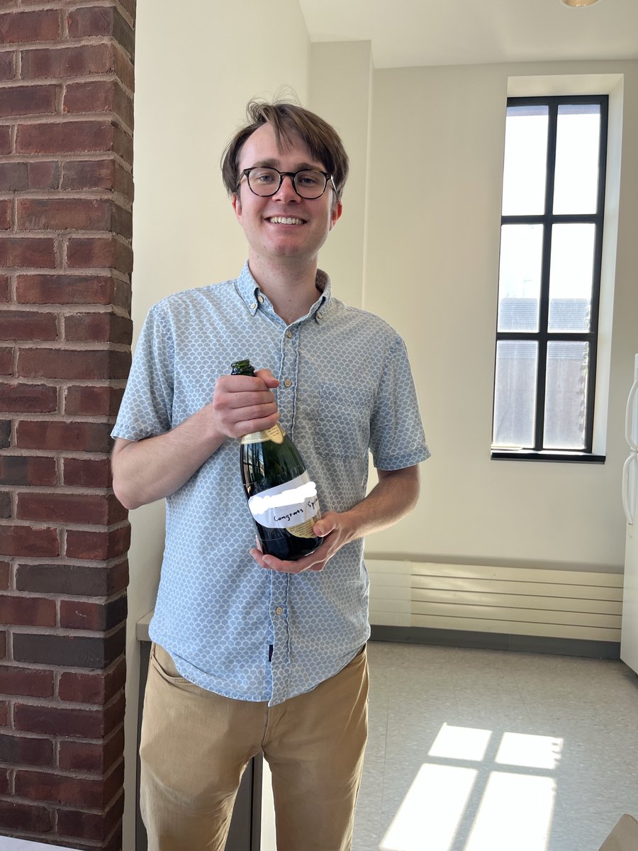 Our newest PhD candidate in the house! Congrats to second-year Spencer Davis!