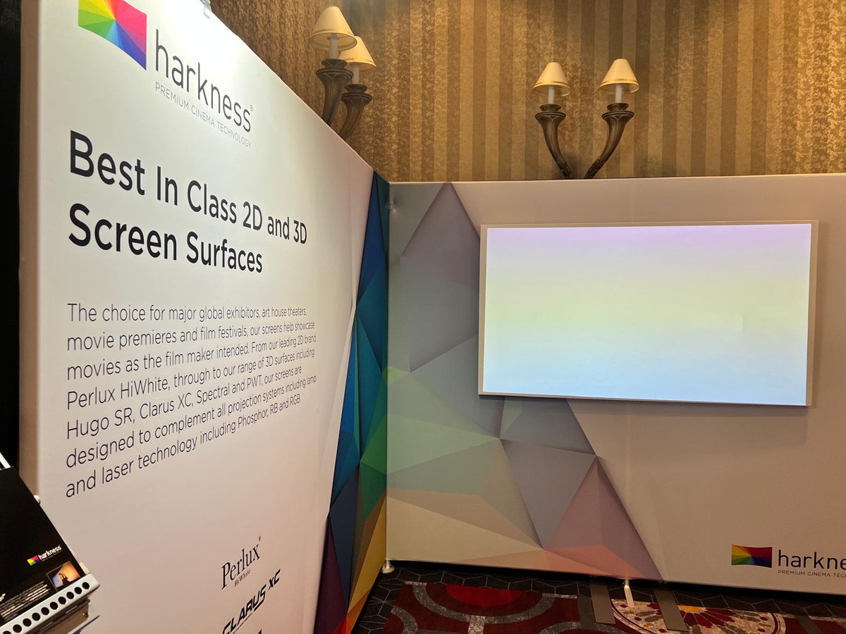 The booth is built, the tech is tuned, and the team is here—Harkness Screens is ready for #CinemaCon2025

Come find us in the Salerno Room, Promenade Level and experience what’s next in cinema.