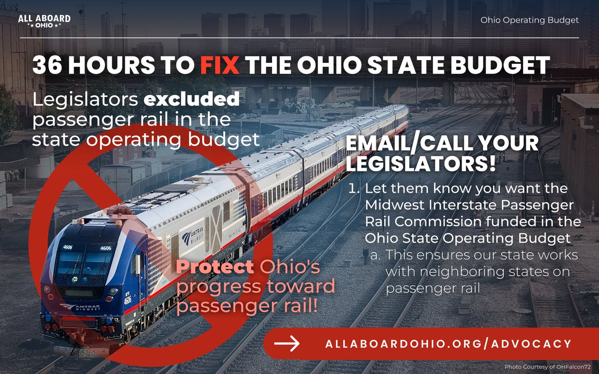 AllAboardOhio's tweet image. We only have 36 hours to get MIPRC and more funding for ORDC into the budget! Call / email your representative now! Follow the steps through our website 

 allaboardohio.org/advocacy
