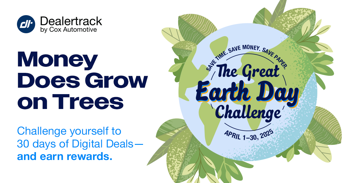 Saving trees and doing good for the planet aren’t the only benefits of using less paper at your dealership! Be sure to participate in the Great Earth Day Challenge and get ahead with digital efficiency: cox.auto/uie