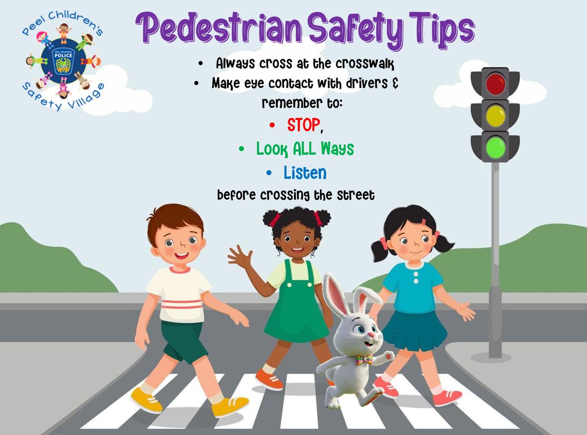Peel Children’s Safety Village (@prpvillage) on Twitter photo We hope everyone is having a great, SAFE long weekend! Here are some Pedestrian safety tips to help you to #staysafe when you're out! <a href="/PeelPolice/">Peel Regional Police</a> <a href="/PRPCSWB/">PRP - Community Safety & Well-Being</a> We hope everyone is having a great, SAFE long weekend! Here are some Pedestrian safety tips to help you to #staysafe when you're out! <a href="/PeelPolice/">Peel Regional Police</a> <a href="/PRPCSWB/">PRP - Community Safety & Well-Being</a>