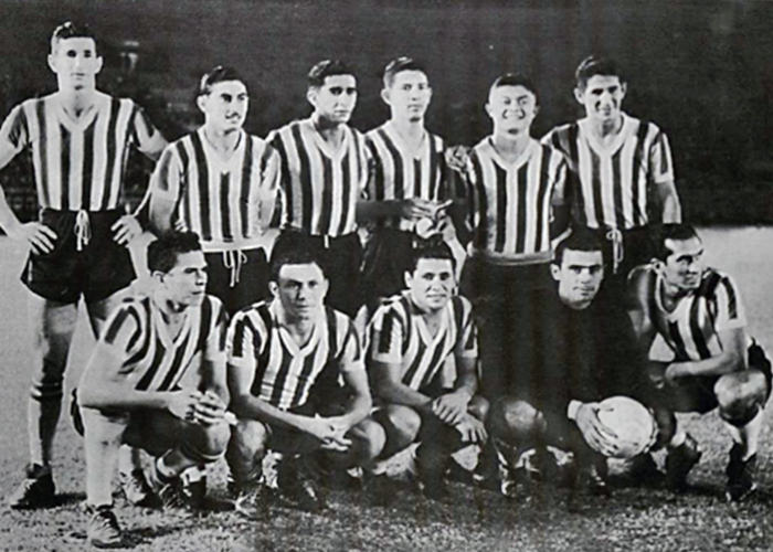 VSportsTM's tweet photo. Se cumplen 72 años de Paraguay 🇵🇾 campeón de América 🏆 por primera vez. Venció 3-2 a Brasil en la definición del Campeonato Sudamericano con goles de López-Gavilán-Fernández / Baltazar x2. Volvió a consagrarse en 1979, cuando el torneo ya había pasado a llamarse Copa América. https://t.co/qp0wx8zfvr