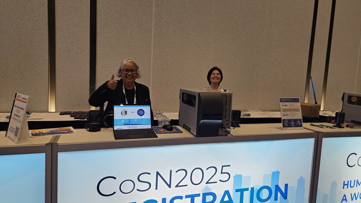 At the registration desk at #CoSN2025. <a href="/CoSN/">CoSN</a>