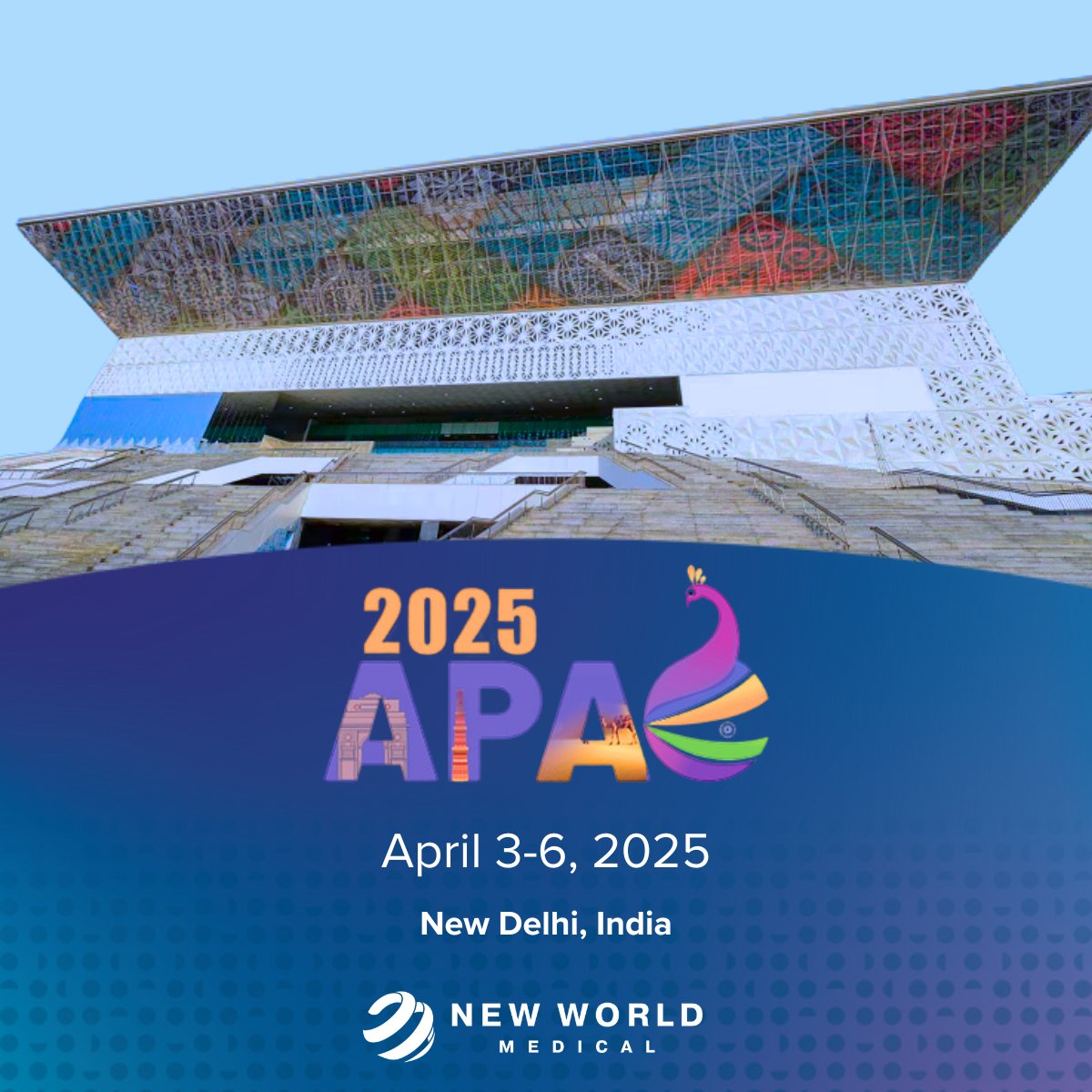 🌍✨ New World Medical is heading to New Delhi for APAO 2025 to showcase our comprehensive portfolio of innovative glaucoma treatments. 👁️💡
Join us at booths P97, P114, and P115
#APAO2025 #NewWorldMedical #AhmedGlaucomaValve #AhmedClearPath #KDBGLIDE