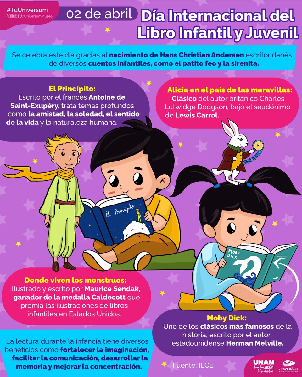 #UnDíaComoHoy recordamos la importancia de la lectura. 📖🧠
¿Cuál es tu libro infantil favorito?  🥰🧸

#TuUniversum