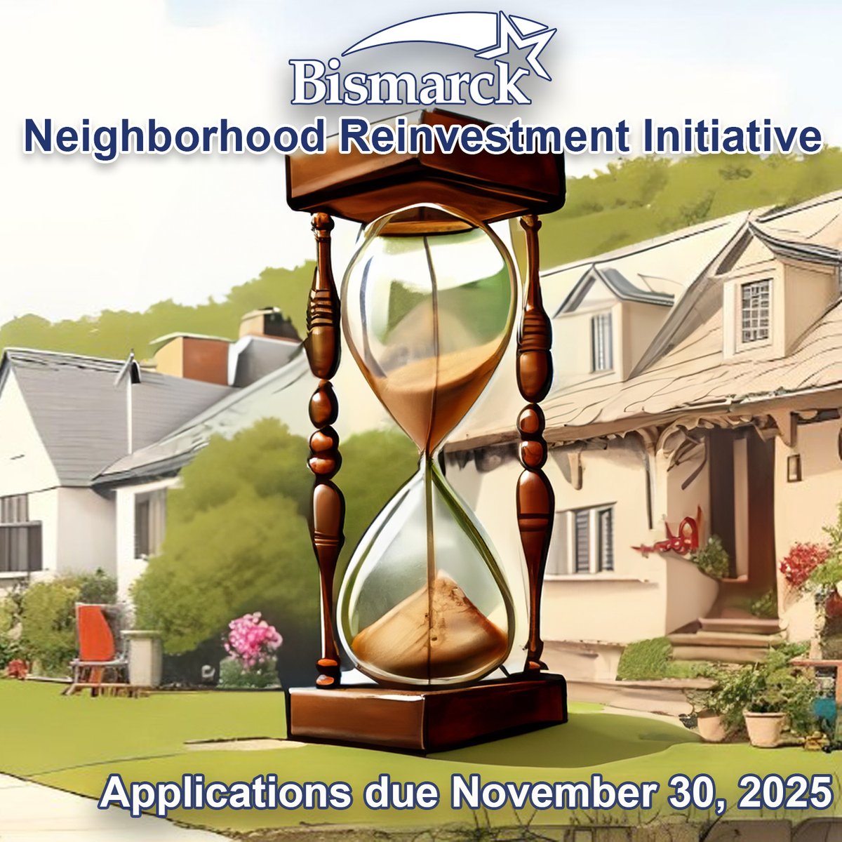 The Neighborhood Reinvestment Initiative (NRI) Program, in partnership with Gate City Bank and Capital Credit Union, offers reduced-interest loans to homeowners for eligible home improvement projects. For more info and to obtain an application, visit bismarcknd.gov/2208/Neighborh….