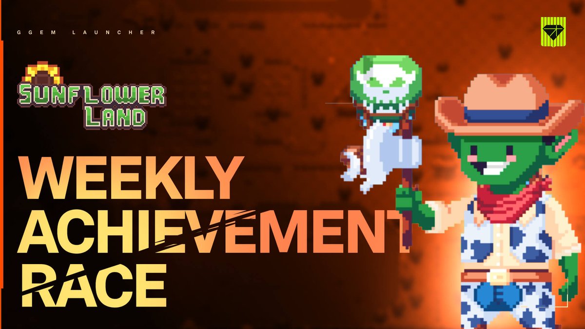 Grow Your Empire: Sunflower Land 🌻

<a href="/0xSunflowerLand/">Sunflower Land</a> Achievement Race is here, and it's your chance to turn a tiny plot of land into a thriving business empire. Every crop, fish and crafted item could be your key to victory! 

🏠 Check Discord for all the details: