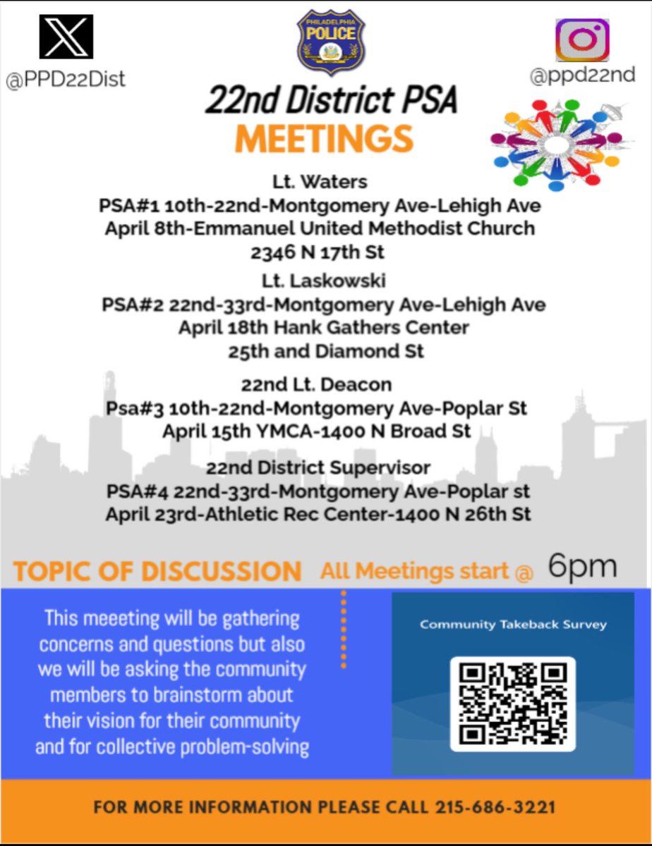 Here is the upcoming PSA meeting dates and locations for April