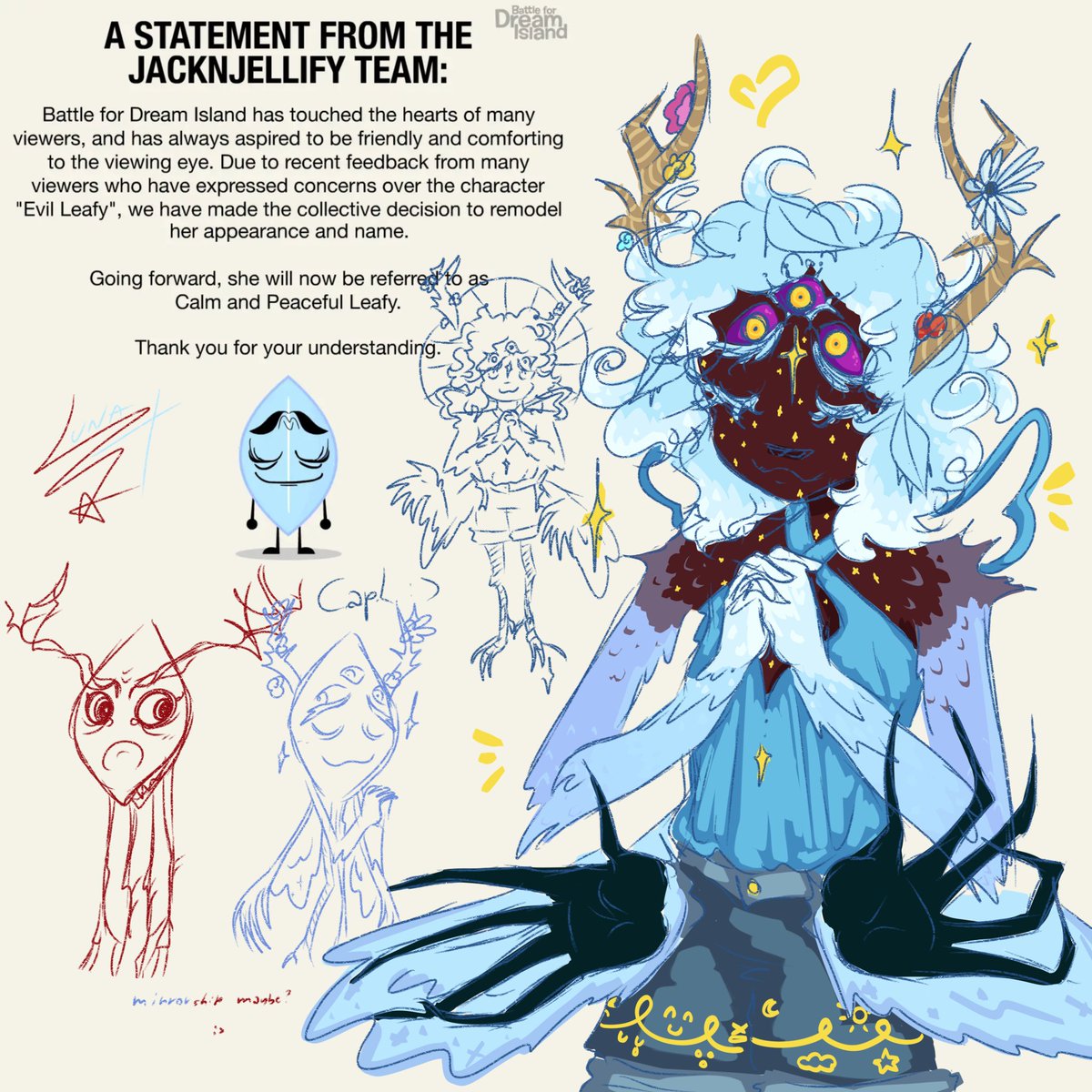 LunaXorLuna's tweet photo. Siiigh pack it up guys no evil anymore

Anyway shes a bird girl now wohooo
#Osc #Bfdi #Bfdia #EvilLeafy #CalmAndPeacefulLeafy #EvilLeafybfdia #idontknowwhattosayiloveleafyvariations #CaPL #EL #Gijinka https://t.co/ZdQJYAdBeT