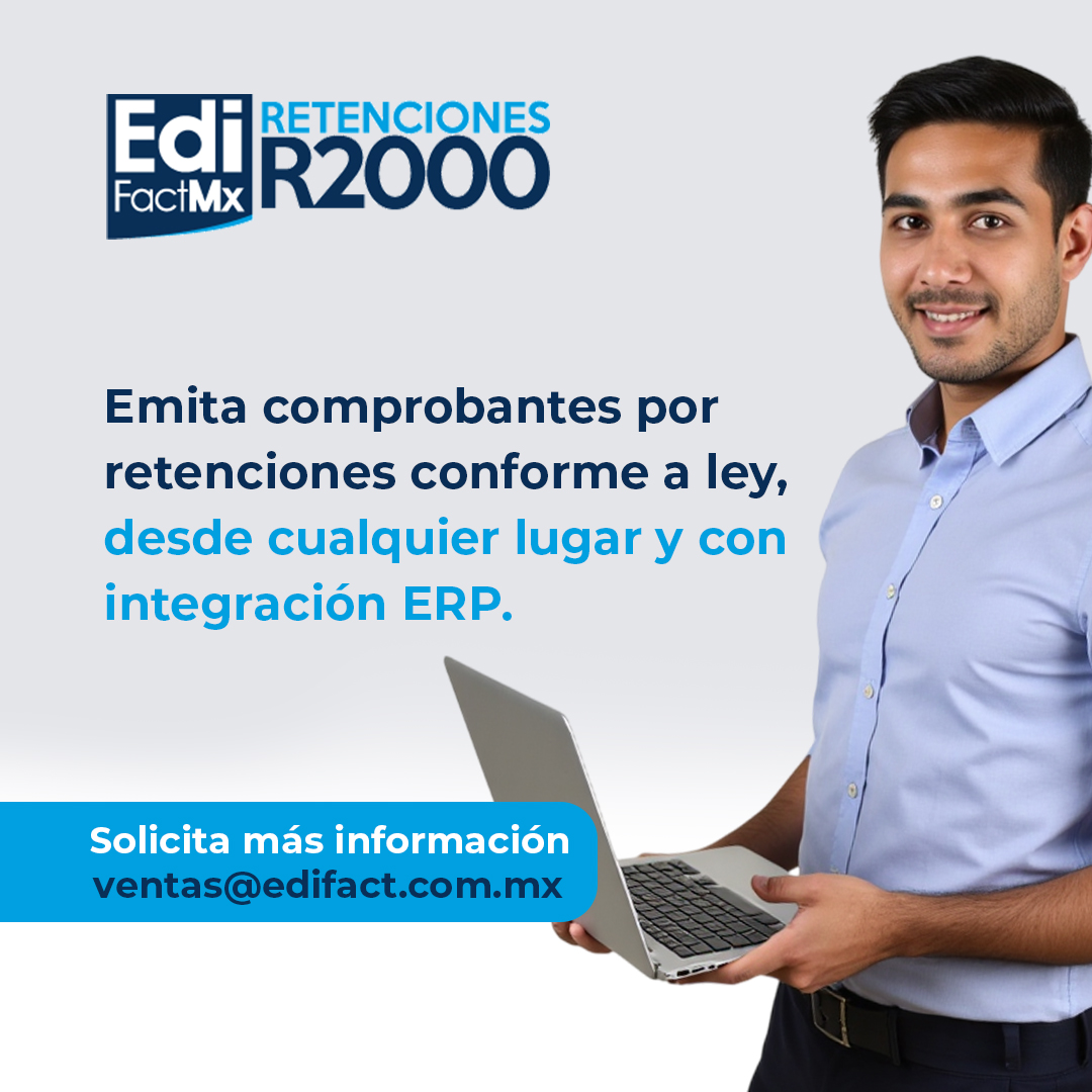 EdifactMx's tweet photo. Emite tus comprobantes fiscales por retenciones desde la nube.
Ideal para personas físicas o morales que registran operaciones conforme a las disposiciones fiscales.
🌐 Contrata hoy. 
#RetencionesFiscales #CFDI #GestiónFiscal https://t.co/jbhrWGroRZ