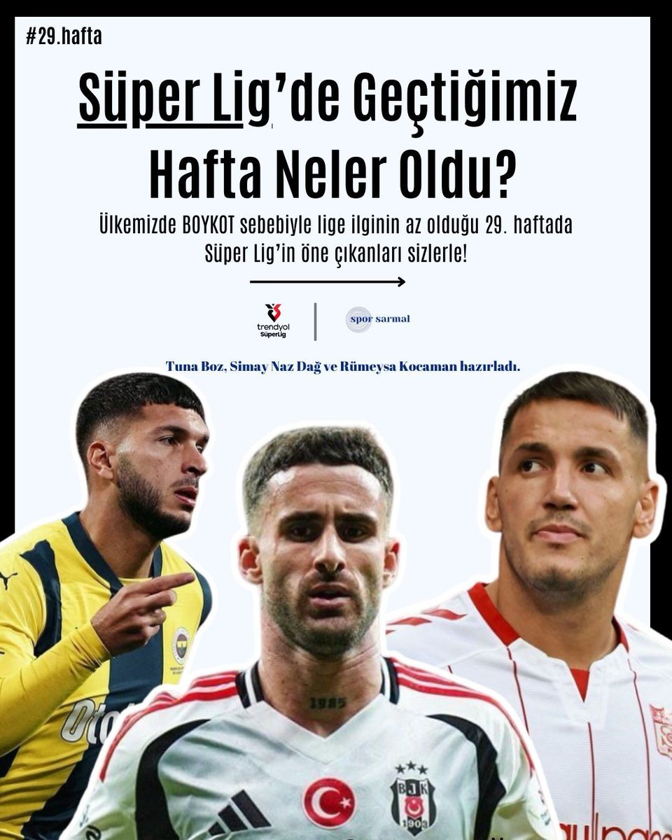 sporsarmal's tweet photo. Süper Lig’de Geçtiğimiz Hafta Neler Oldu?👉🏻
💙Tuna Boz, Simay Naz Dağ ve Rumeysa Kocaman hazırladı.
#superlig #sporsarmal https://t.co/55ksG93v8D