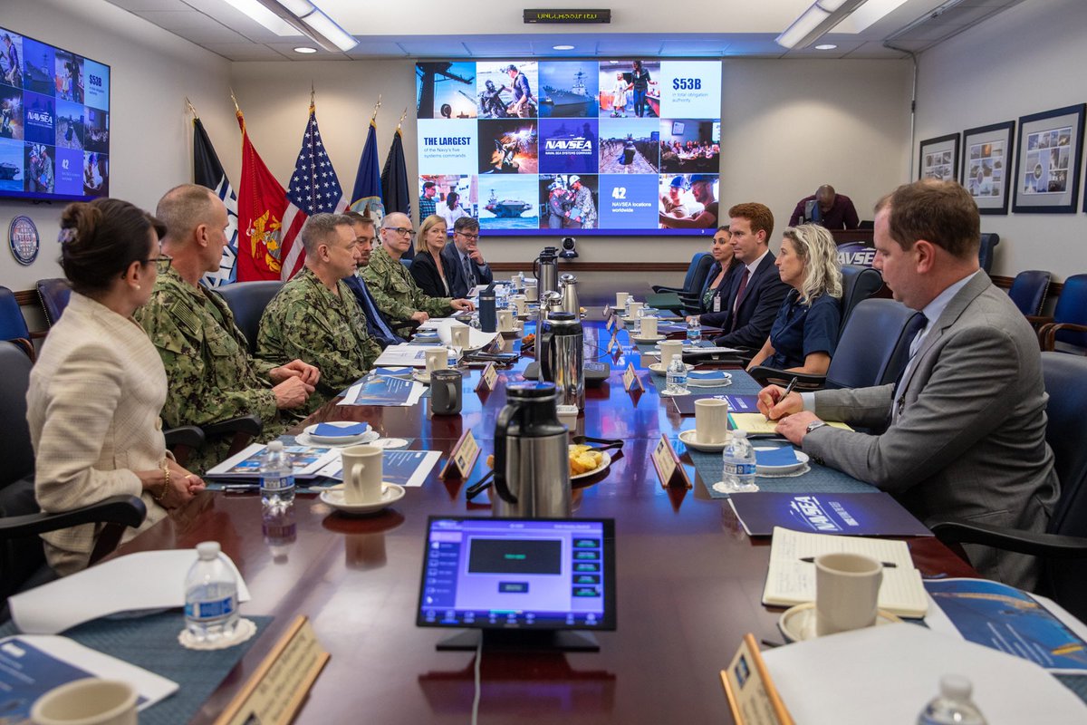 I met with <a href="/NAVSEA/">NAVSEA</a> yesterday to discuss growing our fleet, tackling maintenance delays, and strengthening America’s shipbuilding efforts. 

With support from the Administration and the new Office of Shipbuilding, I’m pushing for bold changes to deliver more ships, support our