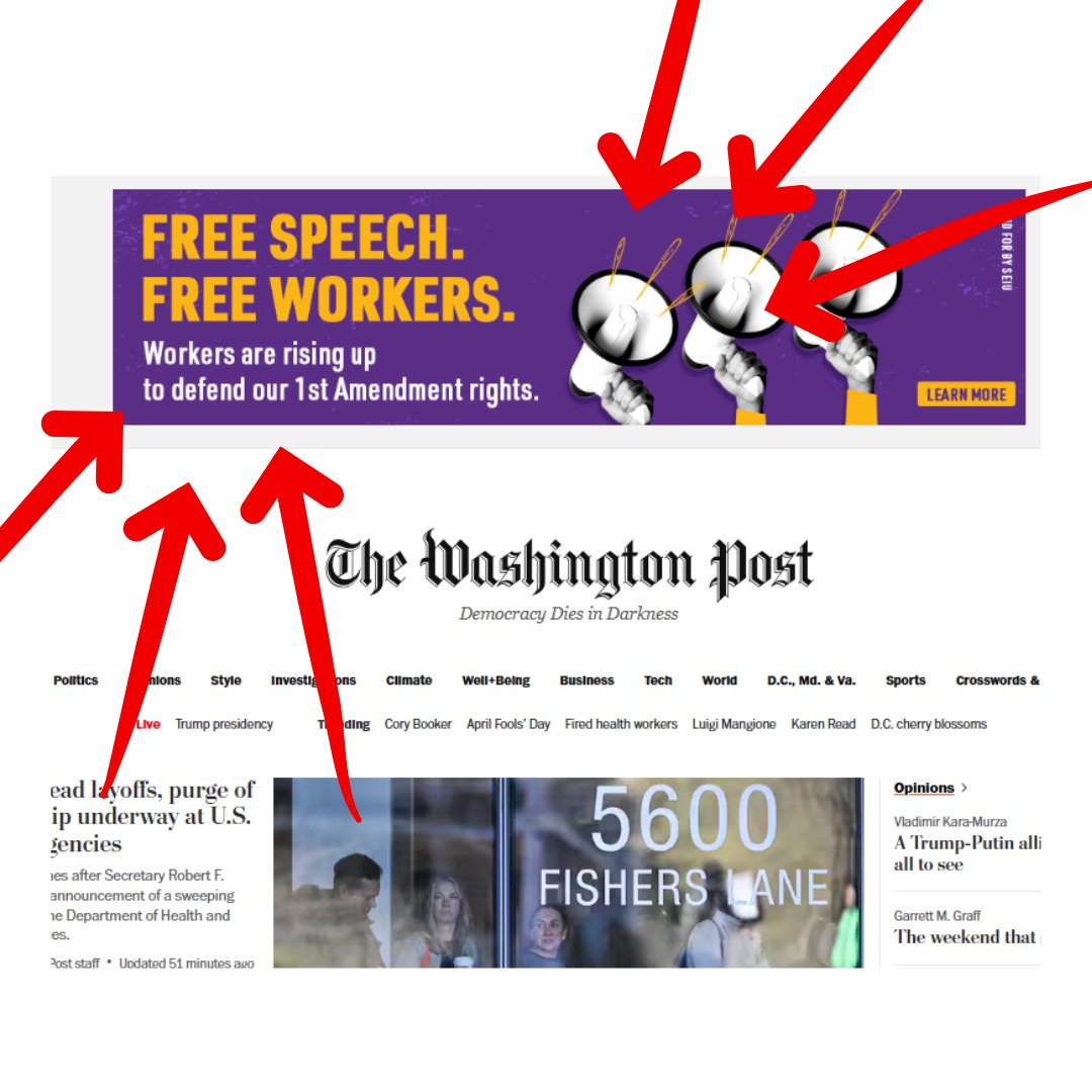 SEIU's tweet photo. Hey Jeff Bezos—tell your billionaire buddies they picked the wrong union when they came for our sister Rumeysa. We don’t back down. #4The1st https://t.co/QTqvl1xxGz