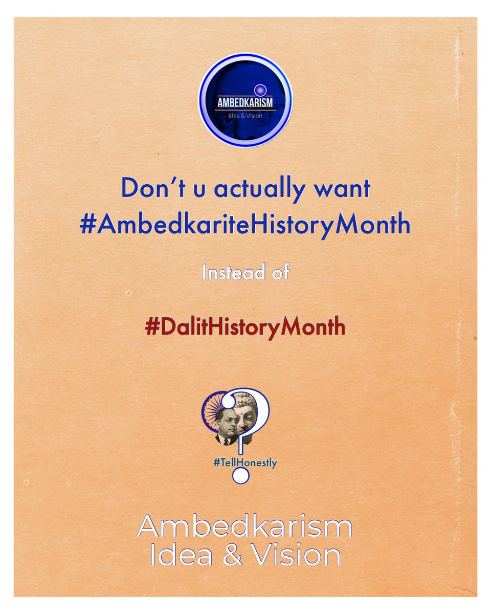 #dalit ❌
#Ambedkarite ✅

#slavery #dalithistorymonth 
#emancipation #AmbedkariteHistoryMonth
#Jaibhim