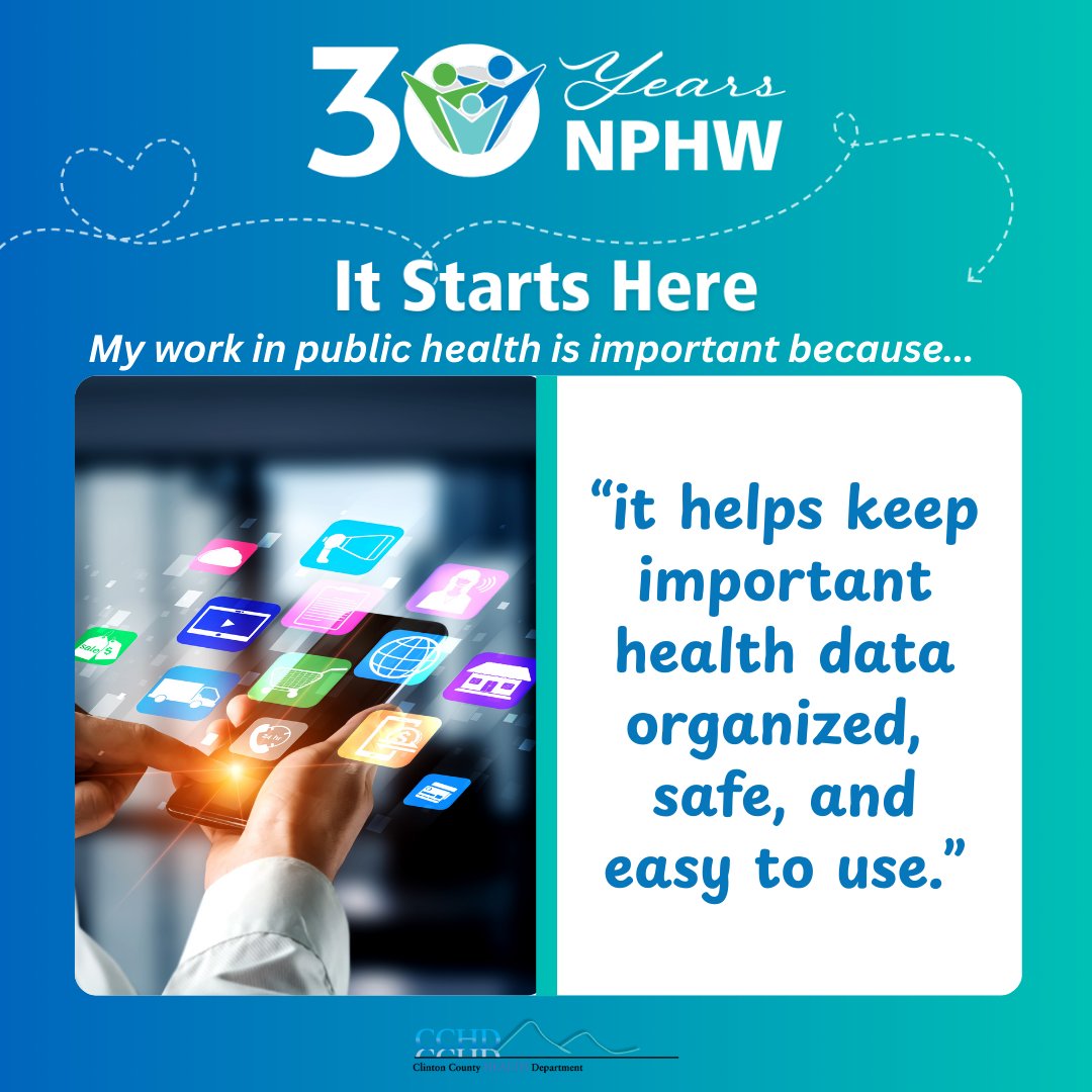 Your health is our mission. In honor of #NationalPublicHealthWeek we asked our staff about the work they do and how it is important to our community. Follow along all week to see what they had to say.