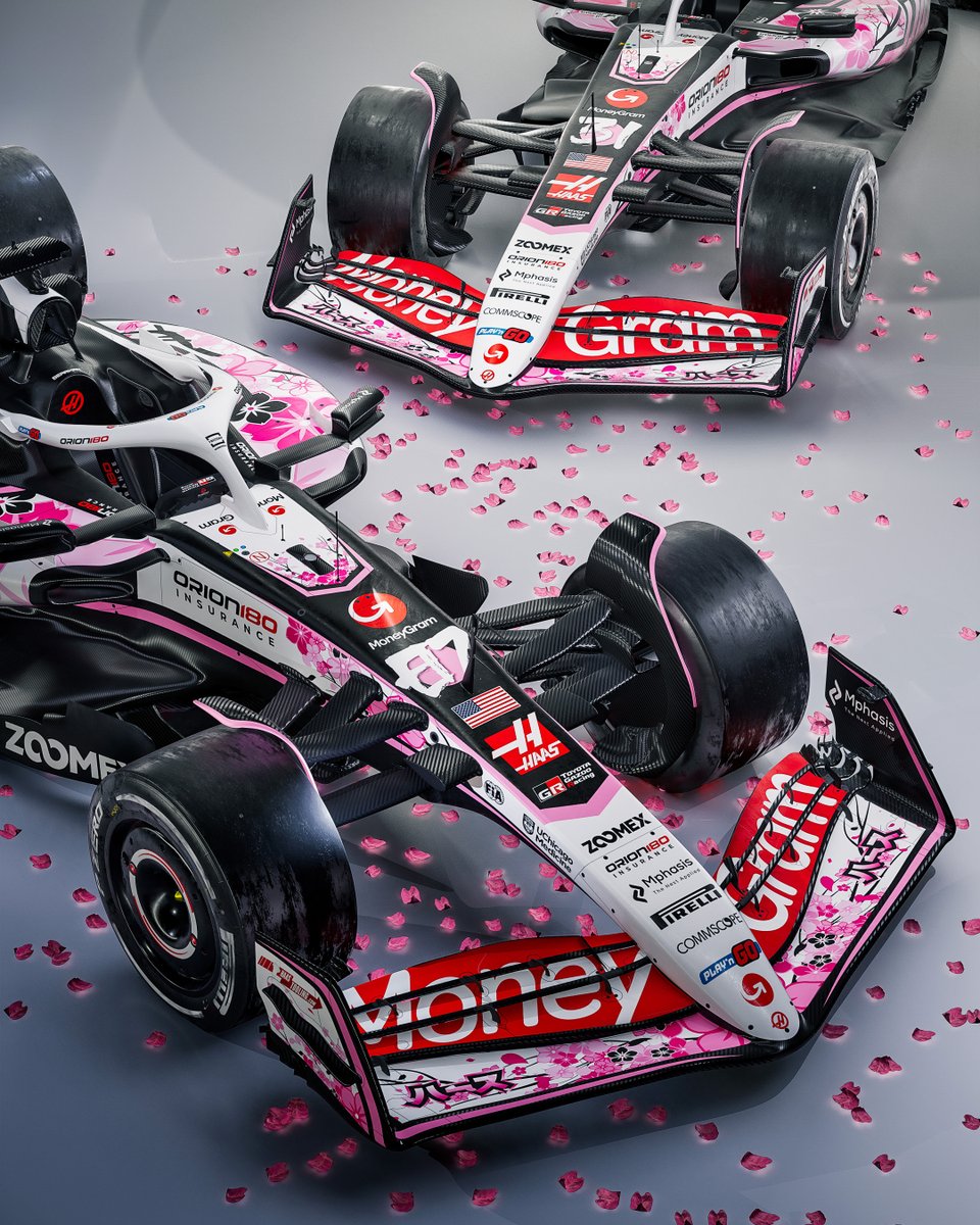 HaasF1Team's tweet photo. Can’t stop thinking about our Sakura special! 🌸🇯🇵

Who's excited to see it on track? 🤩

#HaasF1 #F1 #JapaneseGP https://t.co/JA3rp9cCxY