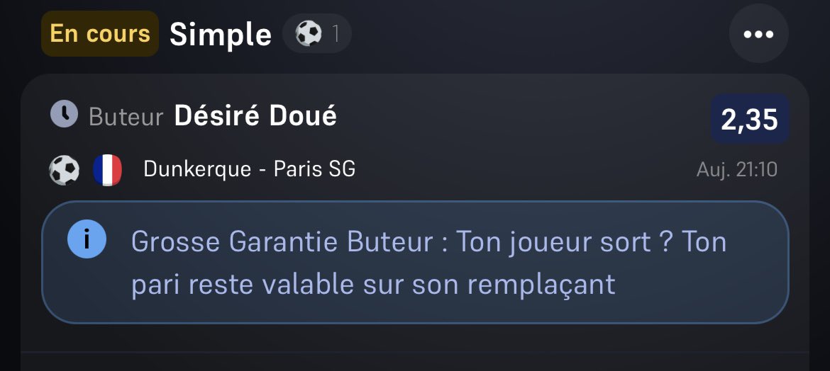BetWithAirOne94's tweet photo. Confiance du soir !!

KVARA annoncé absent, on part sur Douée buteur https://t.co/rCkVKYxlga