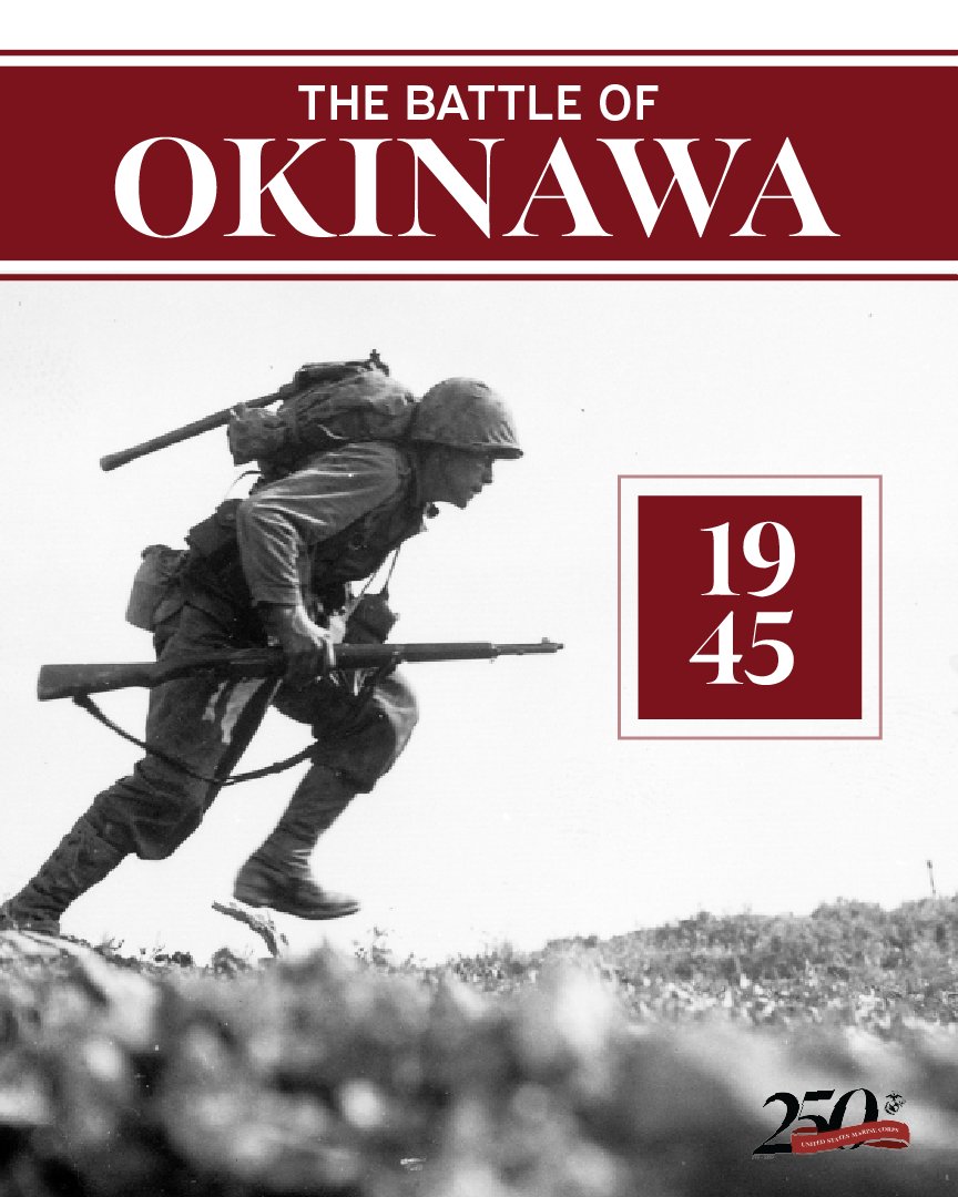 USMC's tweet image. #Marines, @USNavy Sailors &amp;amp; @USArmy Soldiers landed on Okinawa on this day 80 years ago, securing the island after 3 months of intense battle over treacherous terrain. Today, the bravery &amp;amp; sacrifice of these service members remains an integral part of the Corps' proud legacy.