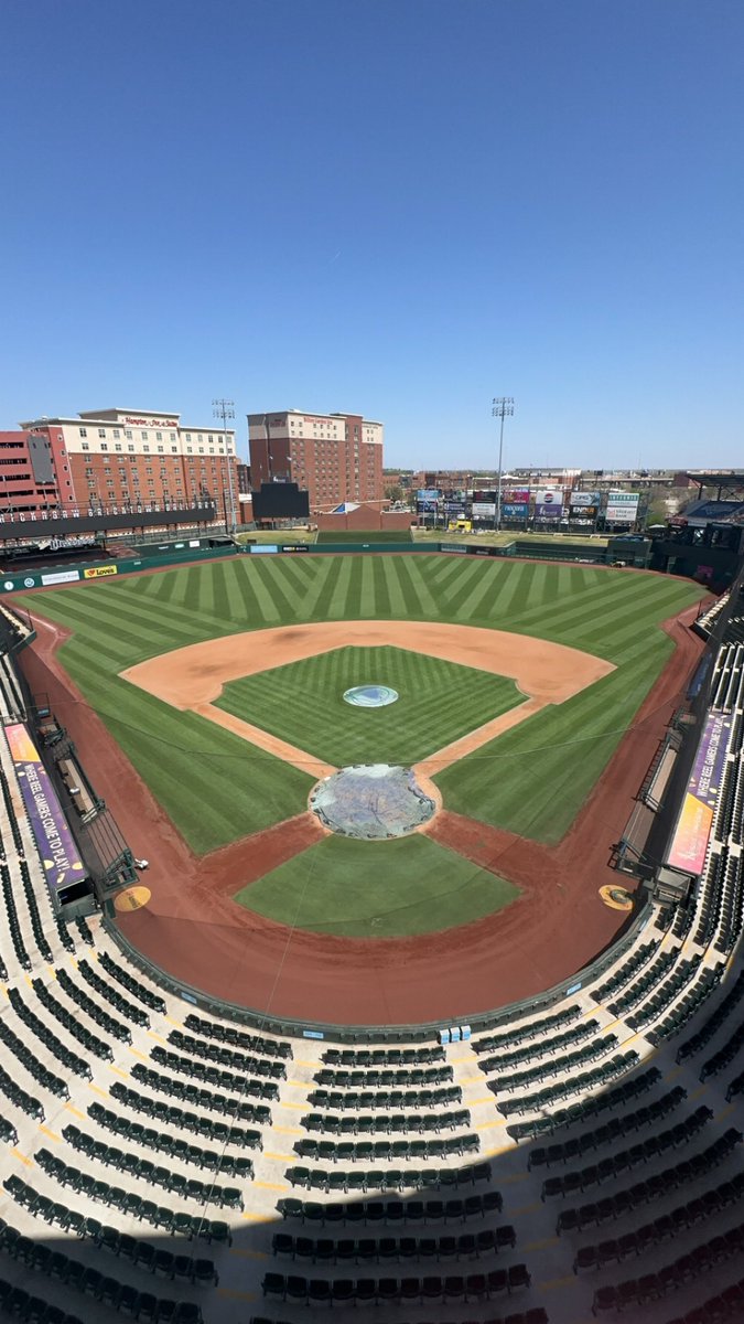 Oklahoma City Comets Opening Day 2025.

Really grateful and thankful to everyone, especially my assistant and crew, who has helped and supported our operation in getting to this point. Really pleased with where the field, especially the bermudagrass is at this point.