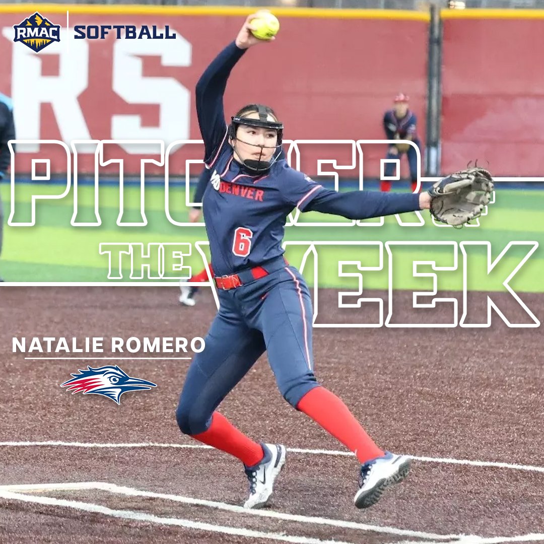 RMAC_SPORTS's tweet photo. 𝙋𝙞𝙩𝙘𝙝𝙚𝙧 𝙤𝙛 𝙩𝙝𝙚 𝙒𝙚𝙚𝙠 🥎

@RoadrunnerSB sophomore Natalie Romero!

#GetRowdy | #EverythingElevated https://t.co/wIU3PsOxRK