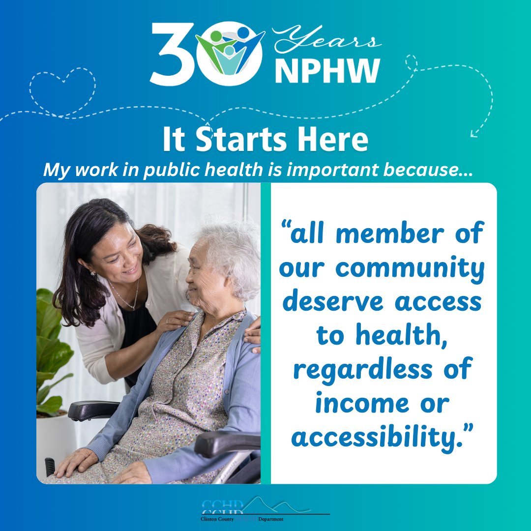 Your health is our mission. In honor of #NationalPublicHealthWeek we asked our staff about the work they do and how it is important to our community. Follow along all week to see what they had to say.