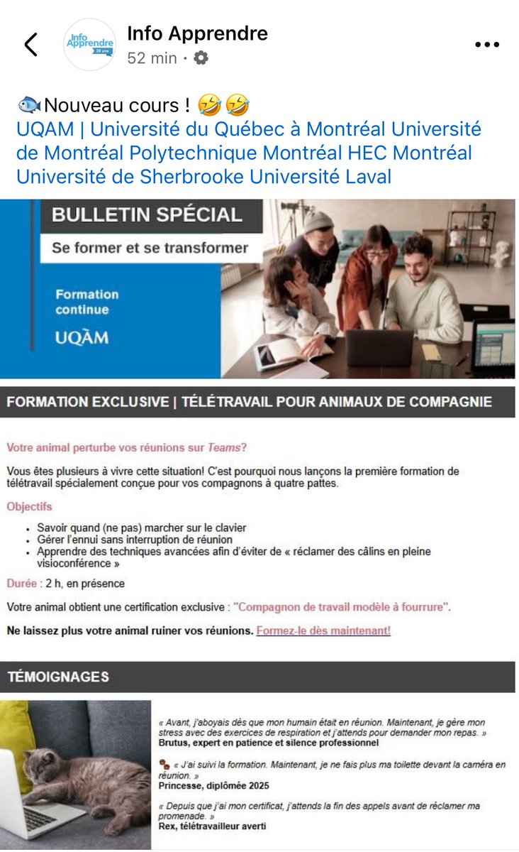 J’adore 🤣🤣 ⁦<a href="/UQAM/">UQAM | Université du Québec à Montréal</a>⁩  ⁦<a href="/UMontreal/">Université de Montréal</a>⁩ ⁦<a href="/universitelaval/">Université Laval</a>⁩ ⁦<a href="/USherbrooke/">Université de Sherbrooke</a>⁩ ⁦<a href="/HEC_Montreal/">HEC Montréal</a>⁩ ⁦<a href="/polymtl/">Polytechnique Mtl</a>⁩ ⁦<a href="/EducationQC/">Ministère de l’Éducation du Québec</a>⁩