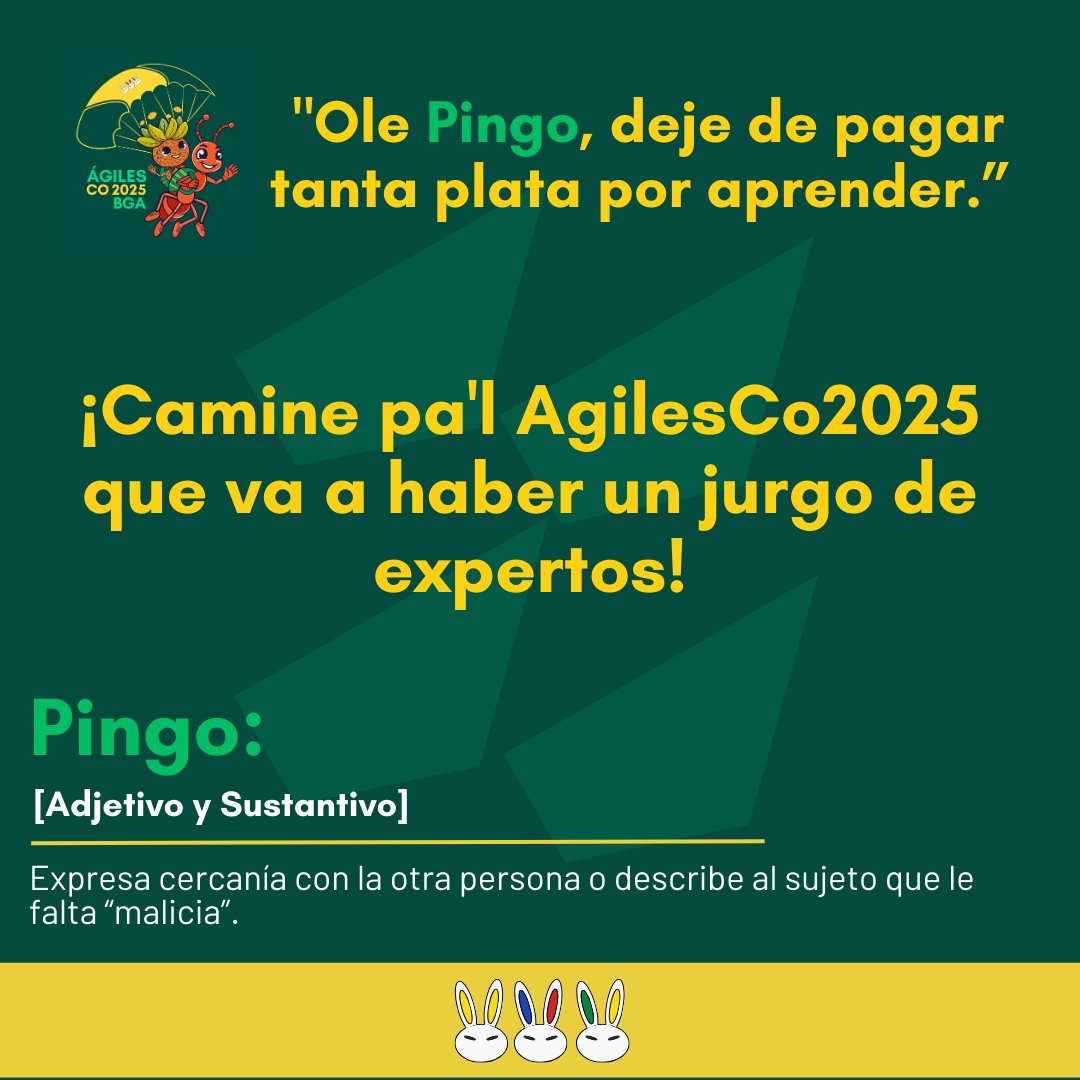AgilesColombia's tweet photo. 🚀 ¡Ágiles Colombia 2025 te trae a los mejores expertos en un solo lugar! 🎟️✨

No sea pingo y aproveche esta oportunidad única para aprender, conectar y actualizarse a un precio increíble. 🔥

🎯 Compra tu boleta hoy  [https://t.co/gkc6DzL4fc]

#ÁgilesColombia2025 #ACOBGA25 https://t.co/FCXjfKtDnq