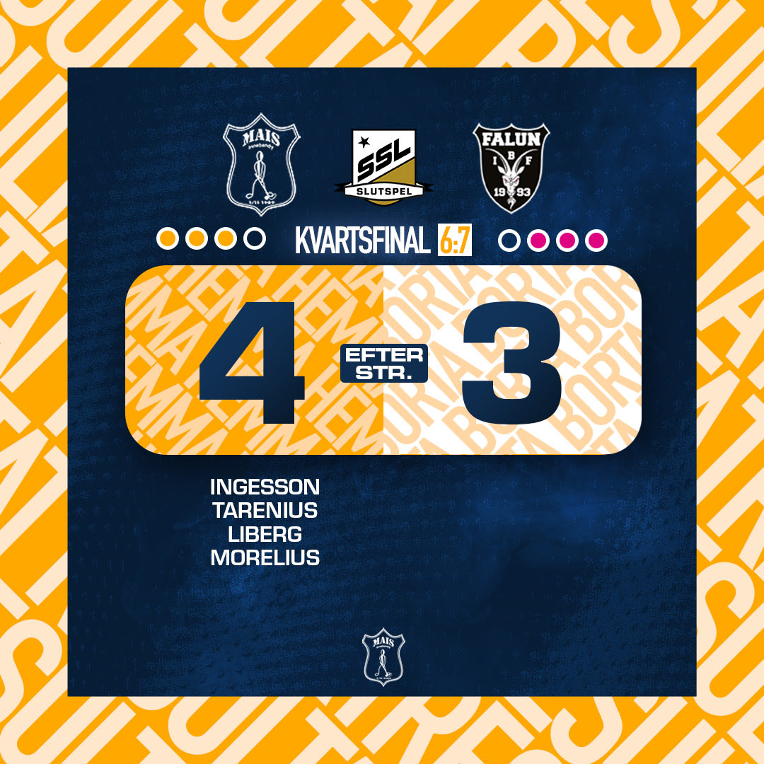 SEEEEGGGEERR och kvitterat i matchserien. 
Avgörande match på torsdag! 

Matchvinnare under straffläggningen Samuel Jönsson Dolke som tog samtliga straffar. 

#SSLse #mullsjoais #puma #Oxdog #Boostyourperformance #intersport #gatoradesverige