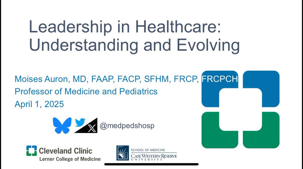 Med Peds Hospitalist (@medpedshosp) on Twitter photo Humbled to deliver <a href="/ClevelandClinic/">Cleveland Clinic</a> Hospital Medicine Grand Rounds today on “Leadership in Healthcare: Understanding and Evolving”.
#leadership #vision #strategy
<a href="/ACPIMPhysicians/">ACP</a> <a href="/OhioAcp/">ACP Ohio</a> <a href="/SocietyHospMed/">Society of Hospital Medicine</a> <a href="/SocietyGIM/">SGIM</a> <a href="/ab_peds/">American Board of Pediatrics (ABP)</a> <a href="/RaedDweikMD/">Raed Dweik, MD, MBA</a> <a href="/CleClinicKids/">Cleveland Clinic Children’s</a> <a href="/CCF_IMCHIEFS/">Cleveland Clinic IM</a> <a href="/whinnec/">Christopher Whinney</a> Humbled to deliver <a href="/ClevelandClinic/">Cleveland Clinic</a> Hospital Medicine Grand Rounds today on “Leadership in Healthcare: Understanding and Evolving”.
#leadership #vision #strategy
<a href="/ACPIMPhysicians/">ACP</a> <a href="/OhioAcp/">ACP Ohio</a> <a href="/SocietyHospMed/">Society of Hospital Medicine</a> <a href="/SocietyGIM/">SGIM</a> <a href="/ab_peds/">American Board of Pediatrics (ABP)</a> <a href="/RaedDweikMD/">Raed Dweik, MD, MBA</a> <a href="/CleClinicKids/">Cleveland Clinic Children’s</a> <a href="/CCF_IMCHIEFS/">Cleveland Clinic IM</a> <a href="/whinnec/">Christopher Whinney</a>