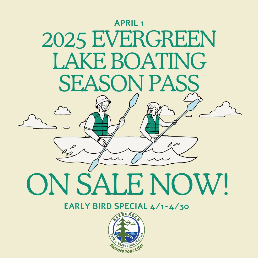 EvergreenRec's tweet image. 🛶☀️Longer days &amp;amp; lake adventures are almost here! Evergreen Lake is calling—grab your pass starting April 1! No backout days! 

Register online! #EvergreenLake #SUPLife #BoatingSeason #EarlyBirdSpecial #ElevateYourLife