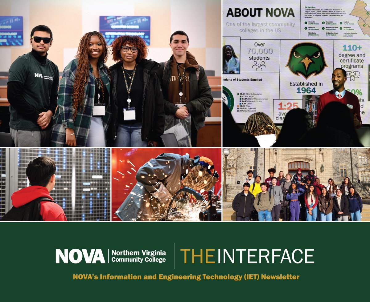 Grab a coffee and check out our latest newsletter: conta.cc/41U3vOI. Highlights include the success of IET Career Days, Fab Lab Design Challenge submissions DUE April 6, welding comp at NOVA, faculty and student spotlights in A.I. and more! <a href="/NOVAcommcollege/">NOVAcommcollege</a> #InDemandTech