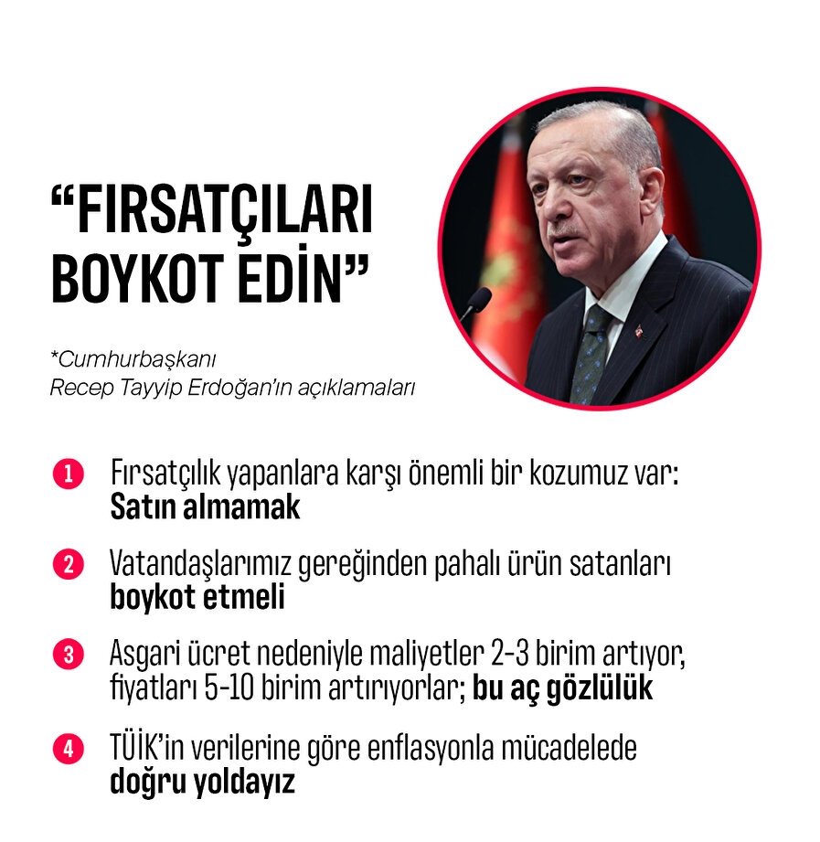 Neyse ki boykotun bir hak olduğunu bilen bir Cumhurbaşkanımız var..