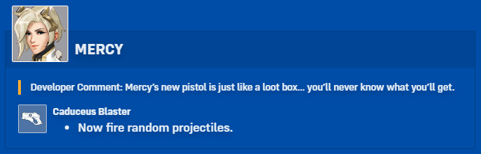 skiesti_'s tweet image. Another year, another Mercy April Fool's Patch focused on her Blaster..... Sad