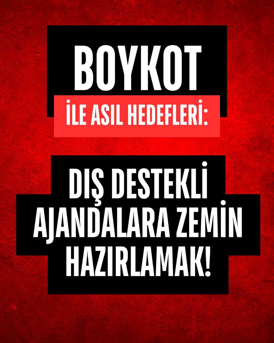 Boykotlarla yolsuzluklarının üstünü örtemezsiniz. 
 #BoykotDeğilMilliZarar