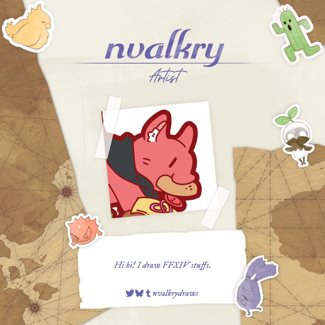 Daytodayffxiv's tweet image. Next up we have another one of our fantastic artists @nvalkrydraws ! Let's show them some love!