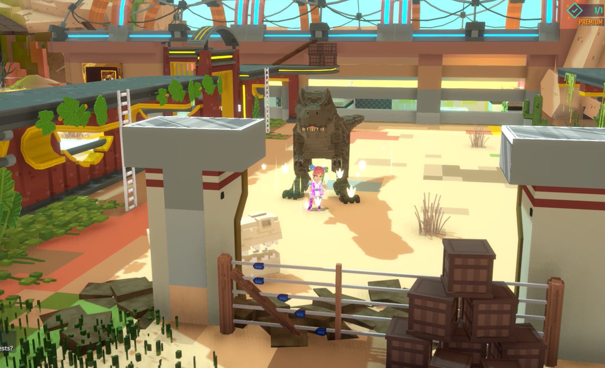 Caring for my Dinosaur in Jurassic World: Dinosaur Preserve in <a href="/TheSandboxGame/">The Sandbox</a> tsbga.me/TheSandbox #AlphaSeason5