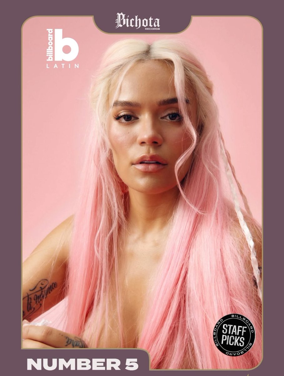 The best 50 female Latin Pop Artist of all time, billboard names Karol G as the 5th🌟 

#KAROLG <a href="/billboard/">billboard</a>