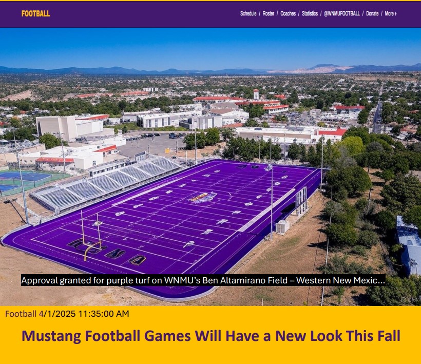 Big moves being made here in Silver City!! Can't wait for the Mustangs to be flying around on the Purple!