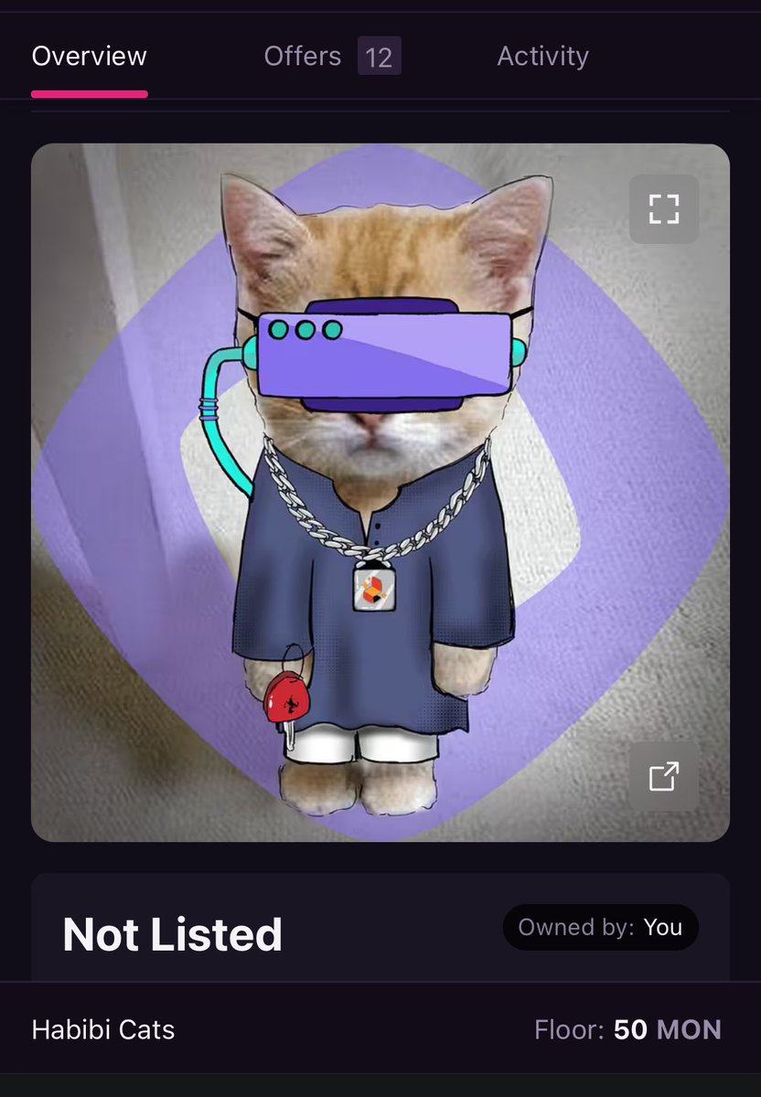 Who wants to own this unique NFT?

🟪 Follow me 
💜 Like &amp; Rt 
🟣 Drop your Monad adress

#Habibicats  #NFT #NFTCollection #Monad  #MonadNFT