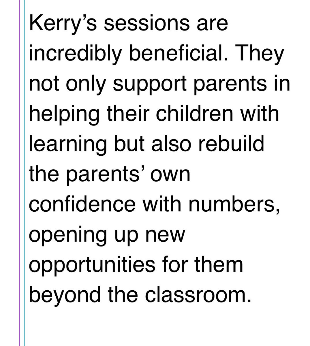 It’s been an absolute pleasure working with parents over the last 6 months in Liverpool City Region for <a href="/WEAadulted/">The WEA</a>  boosting parents’ confidence and competence with numbers so they can confidently support  children at home with maths homework. Thank you for lovely testimonial⭐️