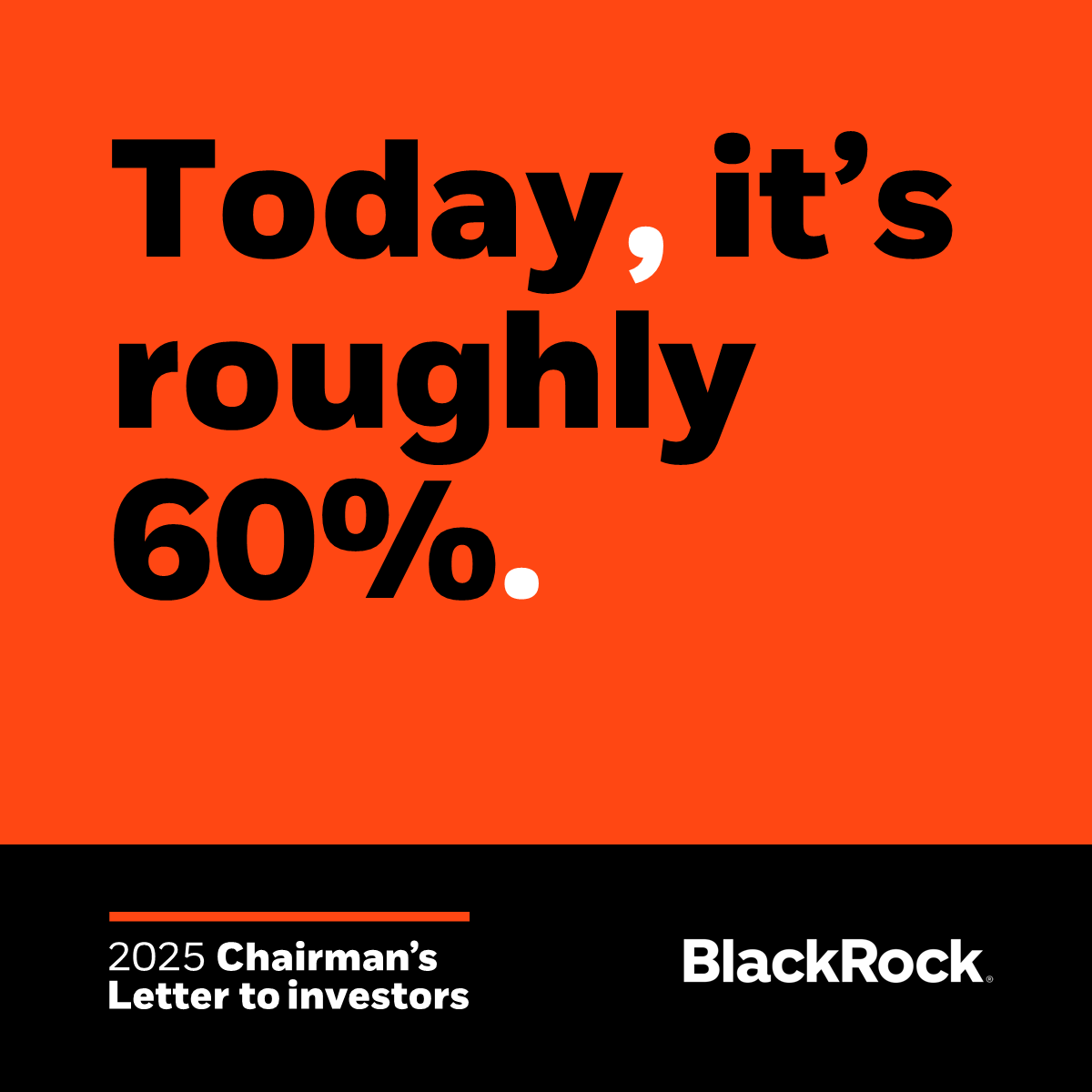 BlackRock's tweet photo. In his Letter to Investors, Larry Fink says markets are a prosperity flywheel: people invest their savings, markets channel those funds into companies and industries, and any success flows back to investors—helping them afford retirement, college, and homes. And the wheel keeps turning. https://t.co/l3pj9BhI1q