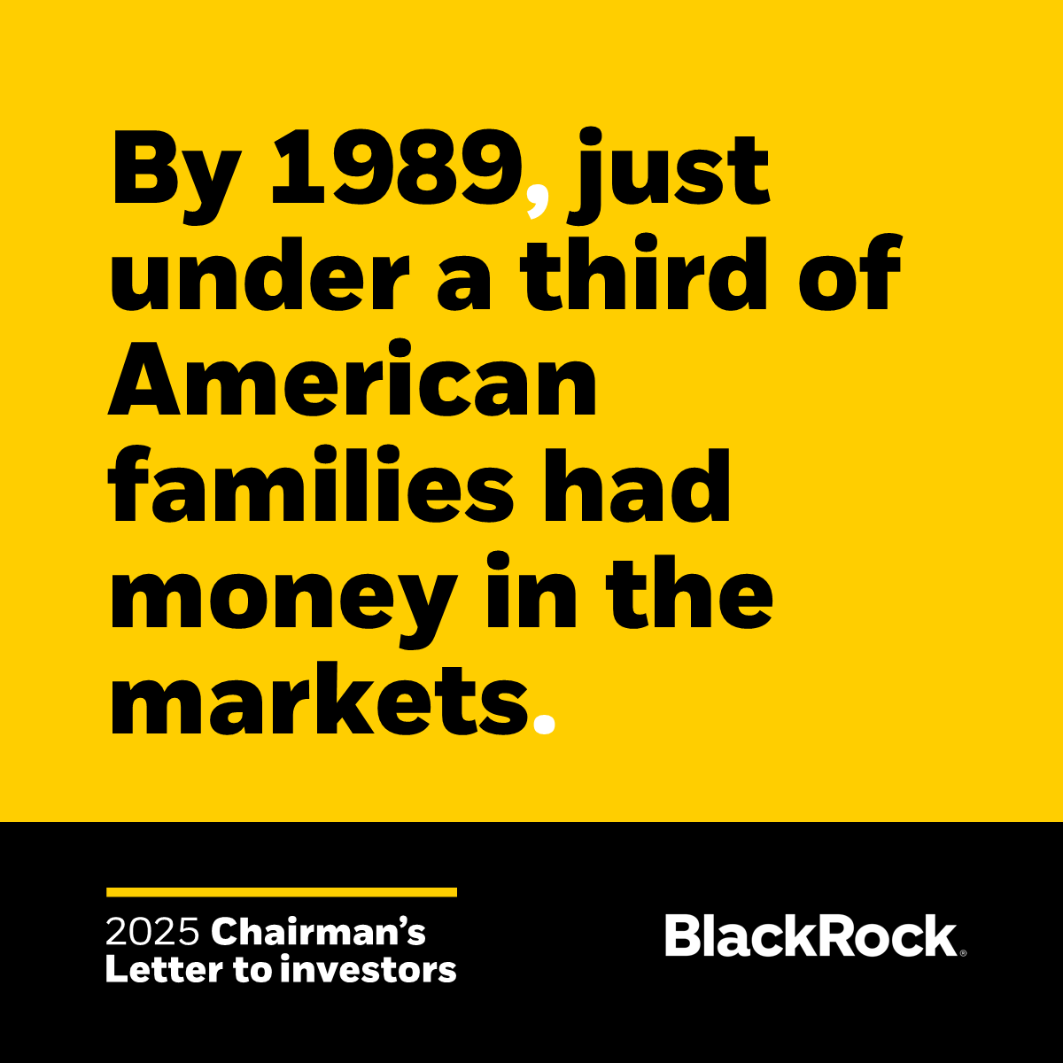 BlackRock's tweet photo. In his Letter to Investors, Larry Fink says markets are a prosperity flywheel: people invest their savings, markets channel those funds into companies and industries, and any success flows back to investors—helping them afford retirement, college, and homes. And the wheel keeps turning. https://t.co/l3pj9BhI1q