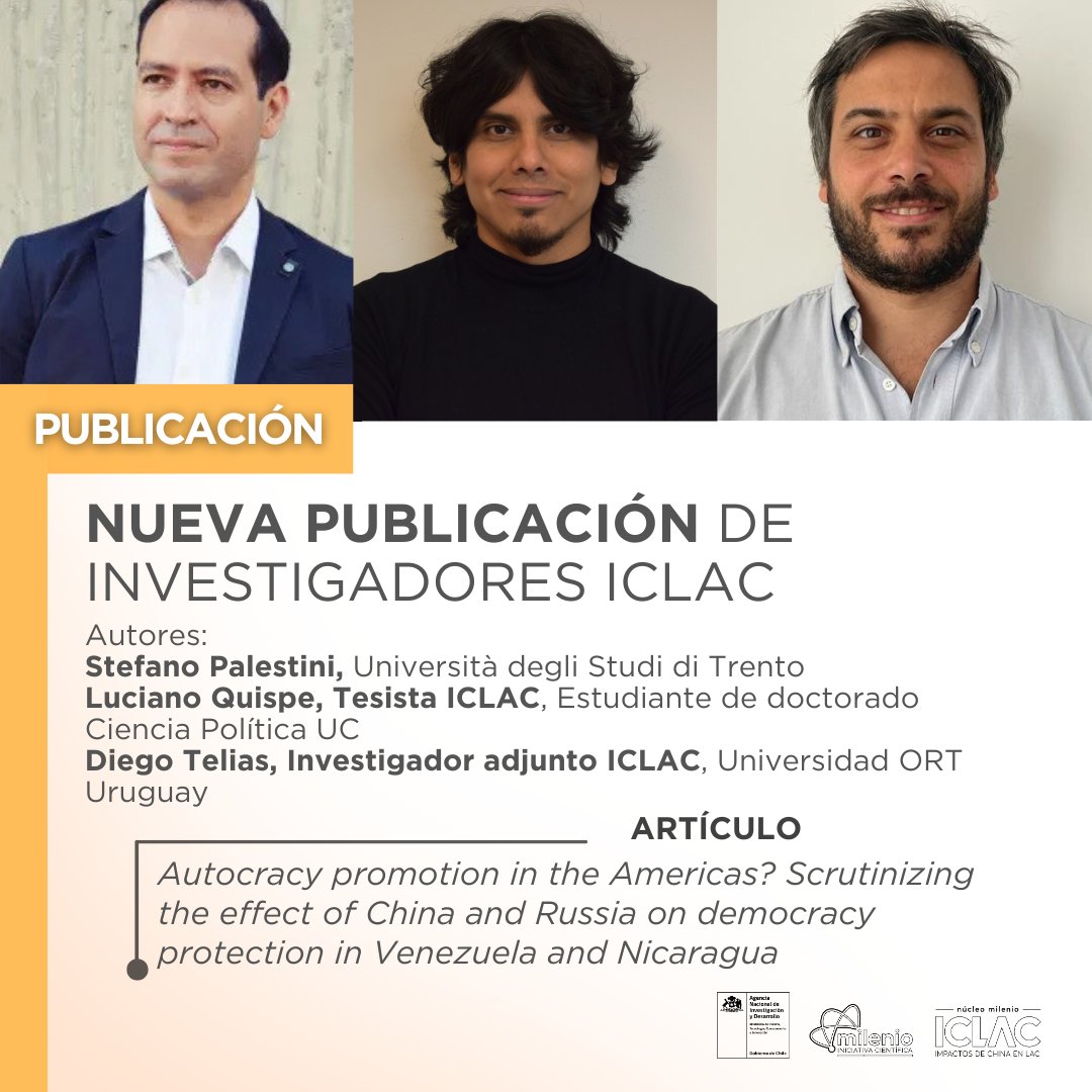 📢 #NuevaPublicación de investigadores #ICLAC <a href="/LucianoQR09/">Luciano Quispe Robles</a> (<a href="/icp_uc/">Instituto de Ciencia Política UC</a>)  y <a href="/DiegoTelias/">Diego Telias</a> (<a href="/UniversidadORT/">Universidad ORT Uruguay</a>) junto al investigador Stefano Palestini de la <a href="/UniTrento/">Università di Trento</a> 

📄Publicación aquí: tandfonline.com/doi/full/10.10…