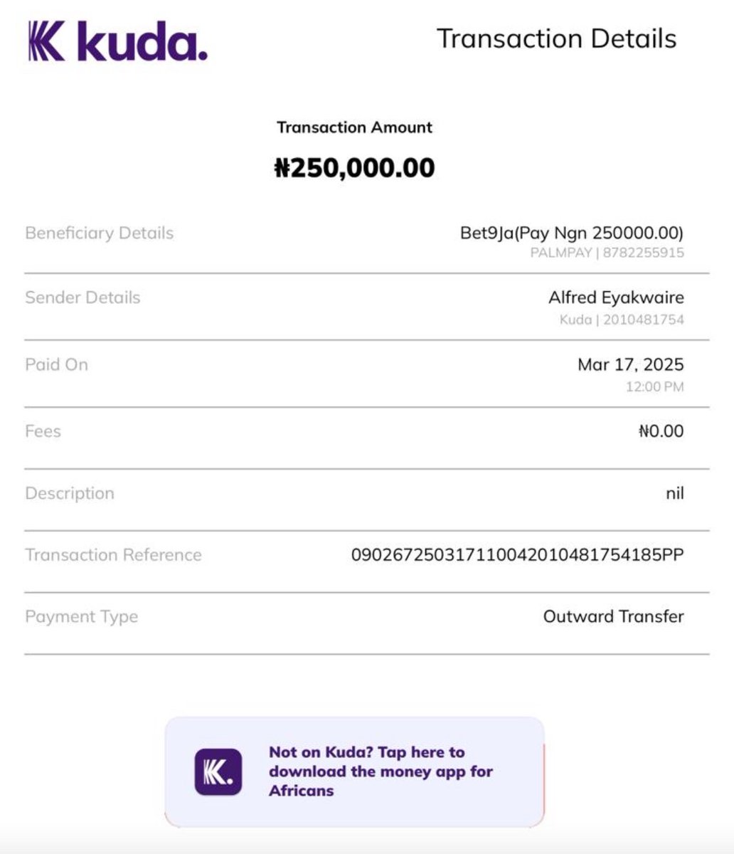 cryptofredo101's tweet photo. Please I am calling on all agencies to call @Bet9jaHelp to order. Attached is the screenshot of the transfer made. https://t.co/XrurRMevhA