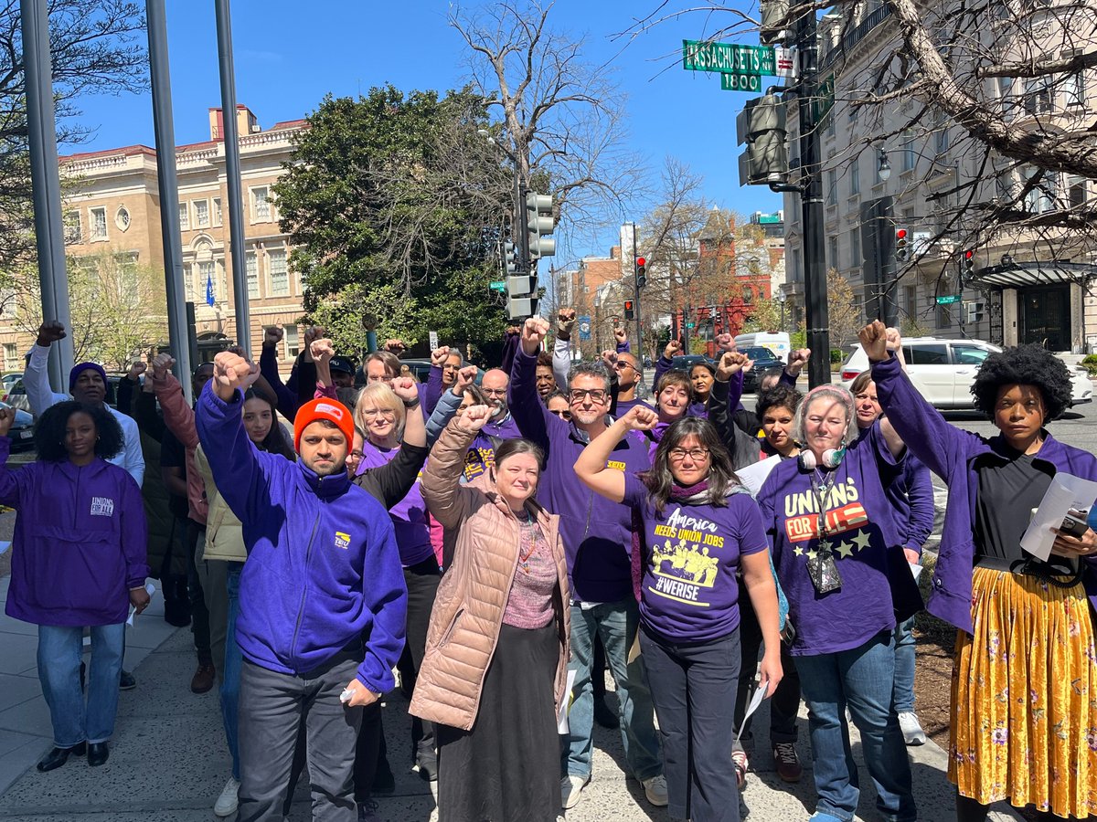 BREAKING: Union members are protesting in a dozen+ cities across the country in solidarity with our union sister who was snatched by masked ICE agents. An injury to one is an injury to all!