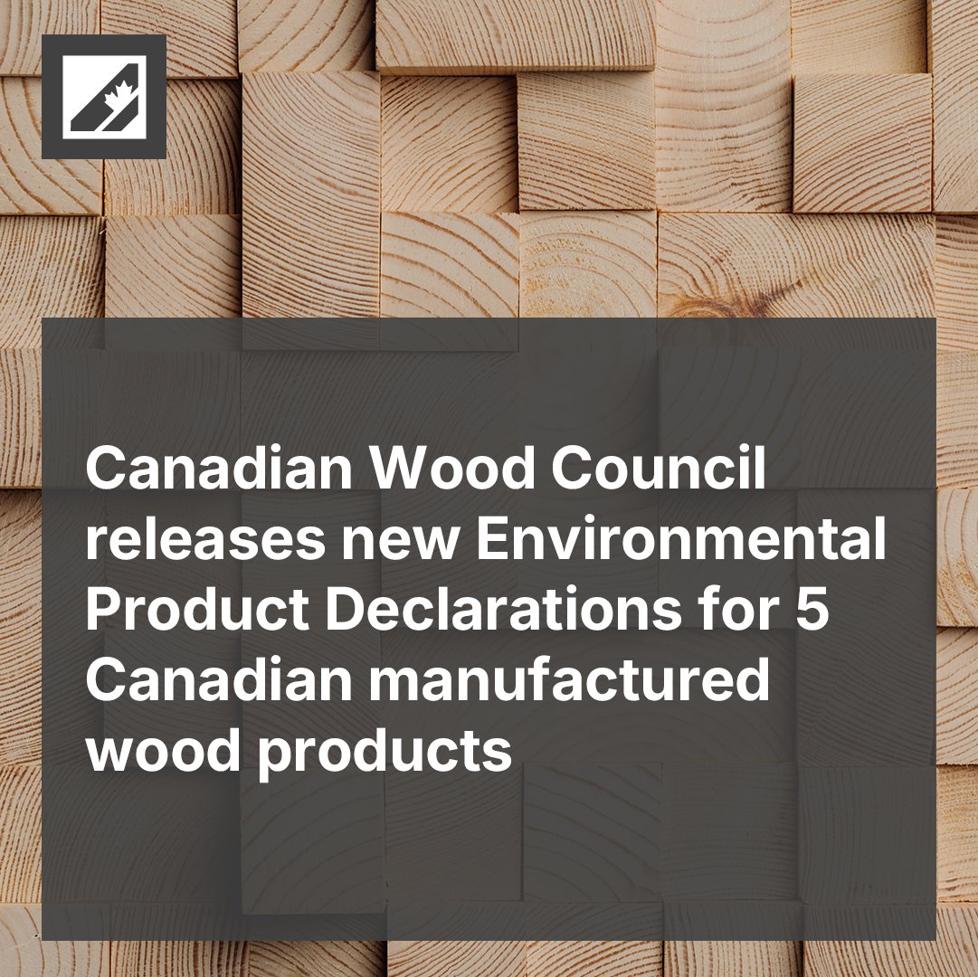 The Canadian Wood Council is pleased to announce the release of five new EPDs for Canadian softwood lumber, OSB, plywood, trusses, and prefabricated wood I-joists. These EPDs provide comprehensive, transparent environmental data on the cradle-to-gate life cycle stages of these