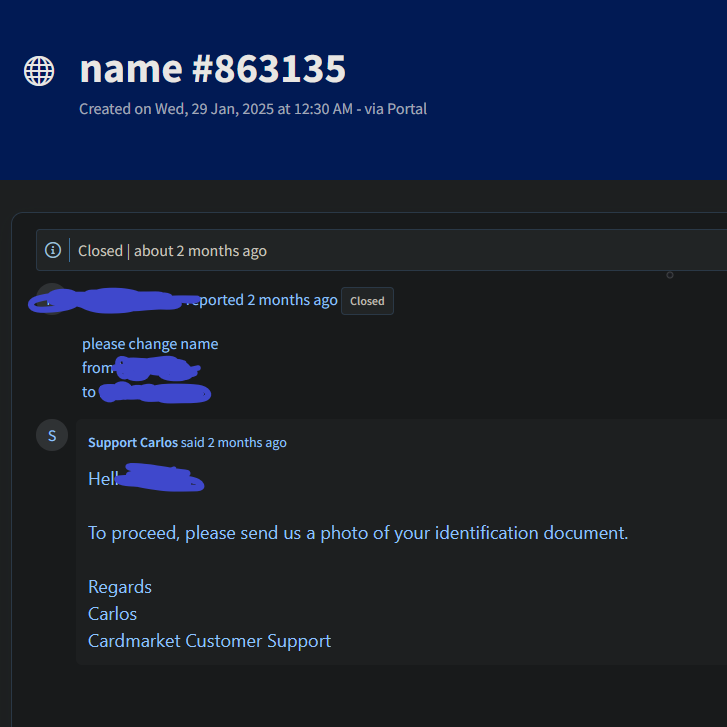 massivefy's tweet photo. proof that i asked support to change my name. they took almost 1 month to finally do it. 1 month. https://t.co/6Qifo16Z2A