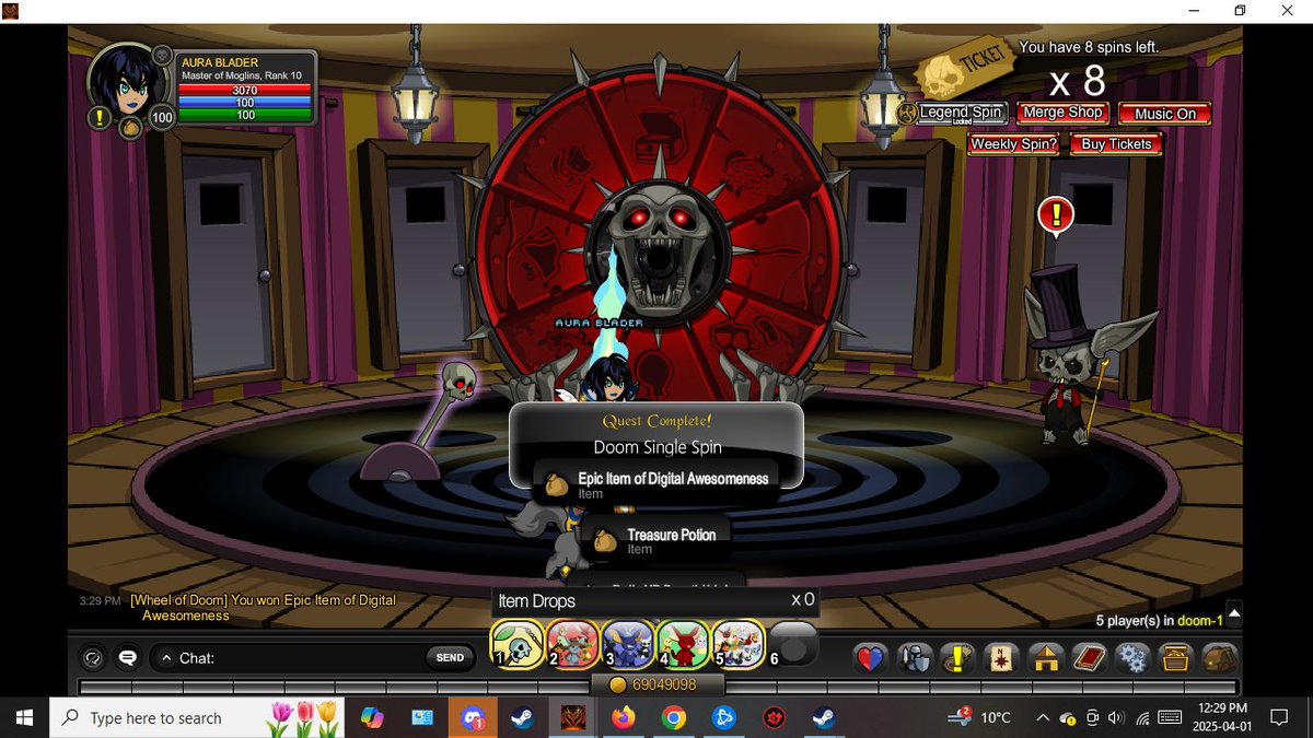 Just got Epic Donated item on #AQWorlds