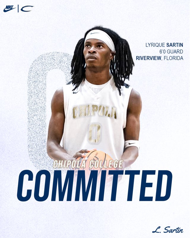 Coach Jasric Johnson (@casinopartyllc) on Twitter photo I am very excited to inform my guard <a href="/lyriquesartin_/">Lyrique Sartin</a> has committed to <a href="/ChipolaHoops/">Chipola Hoops</a> Lyrique will bring great shooting and passing on to the next level. Perfect fit both ways and excited to see him getting coached up in the future.
<a href="/TBBCoaches/">Tampa Bay Basketball Coaches Association</a> <a href="/Biggamebobby/">Bob Putnam</a> <a href="/CoachRossWRHS/">Coach Ross</a> I am very excited to inform my guard <a href="/lyriquesartin_/">Lyrique Sartin</a> has committed to <a href="/ChipolaHoops/">Chipola Hoops</a> Lyrique will bring great shooting and passing on to the next level. Perfect fit both ways and excited to see him getting coached up in the future.
<a href="/TBBCoaches/">Tampa Bay Basketball Coaches Association</a> <a href="/Biggamebobby/">Bob Putnam</a> <a href="/CoachRossWRHS/">Coach Ross</a>